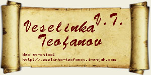 Veselinka Teofanov vizit kartica